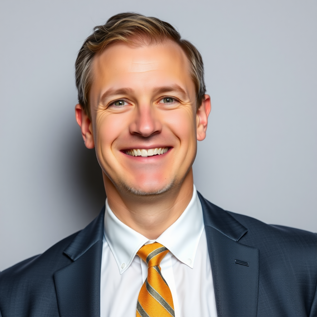 Professional headshot of Peter, Executive Director, wearing business attire with a warm, approachable smile, against a neutral background